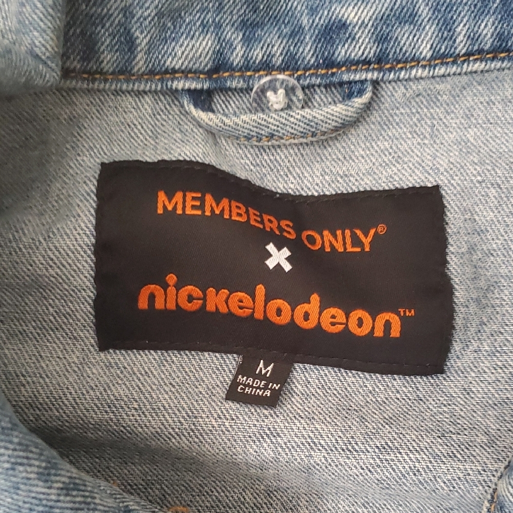 Members only X Nickelodeon Cartoon Denim Jacket size M - Picture 6 of 16